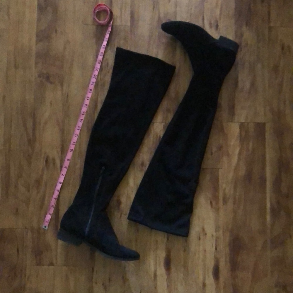 Aldo over the knee black suede boots